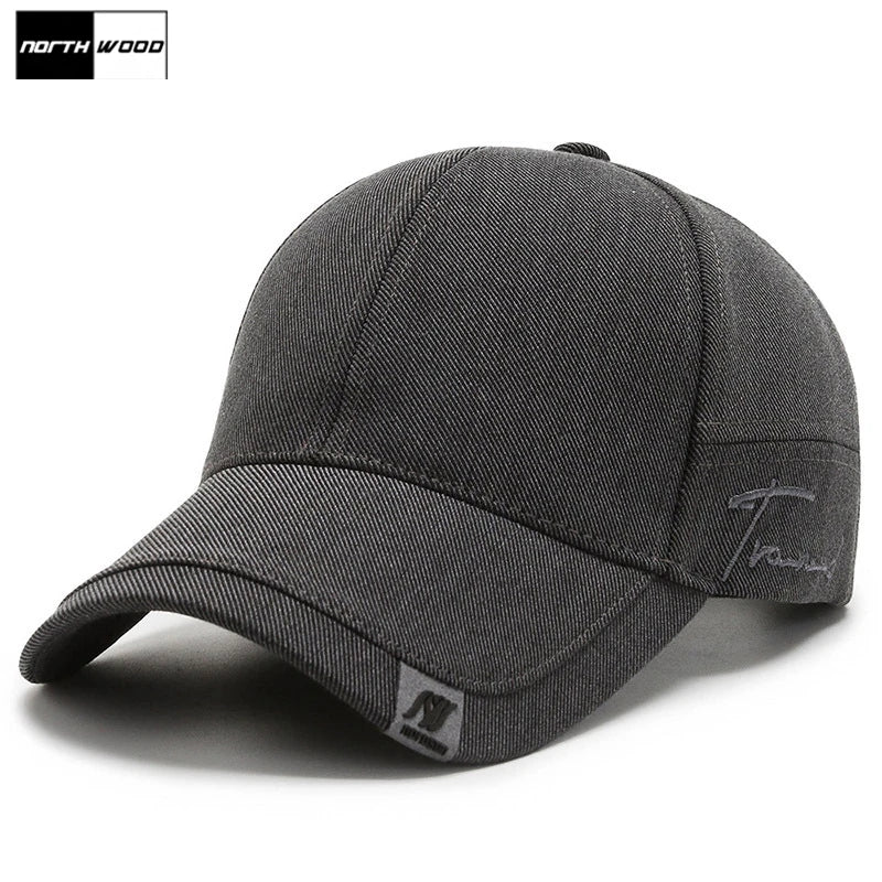 Bonés NORTHWOOD de alta qualidade em tecido sólido para homens – Boné de algodão para atividades ao ar livre / Trucker Hat