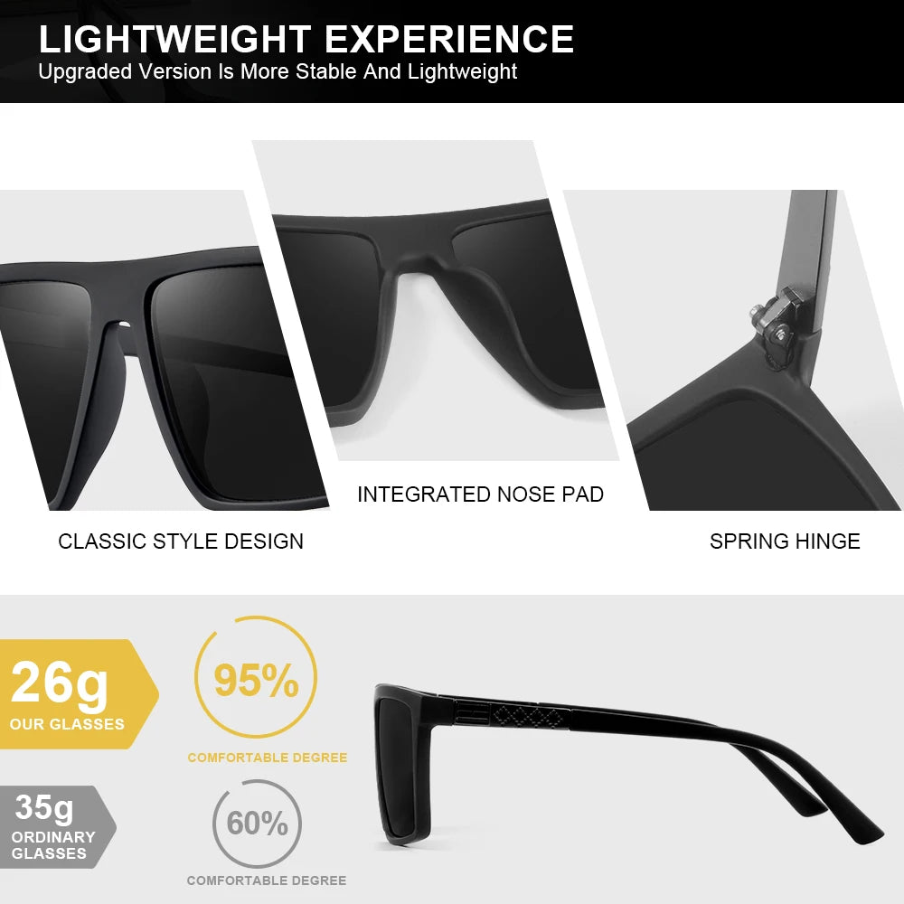 Óculos de Sol Polarizados CRIXALIS  – Estilo Vintage – Lentes Neutras Antirreflexo com Proteção UV400