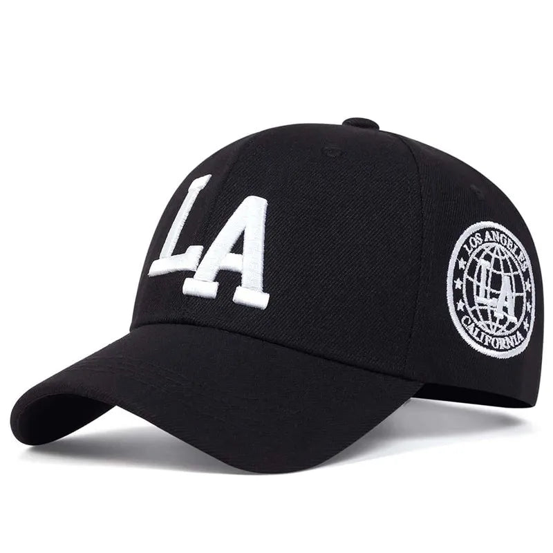 Boné de Beisebol Ajustável Snapback com Bordado "LA"