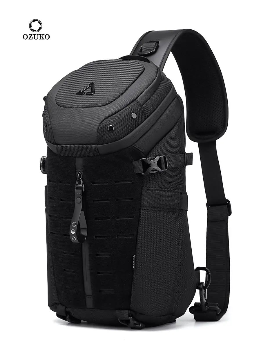 Bolsa Transversal Masculina Ozuko – Impermeável, com Porta USB, Antifurto