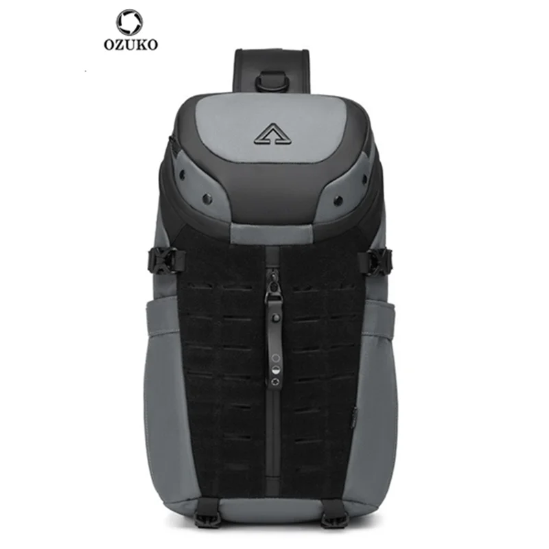 Bolsa Transversal Masculina Ozuko – Impermeável, com Porta USB, Antifurto
