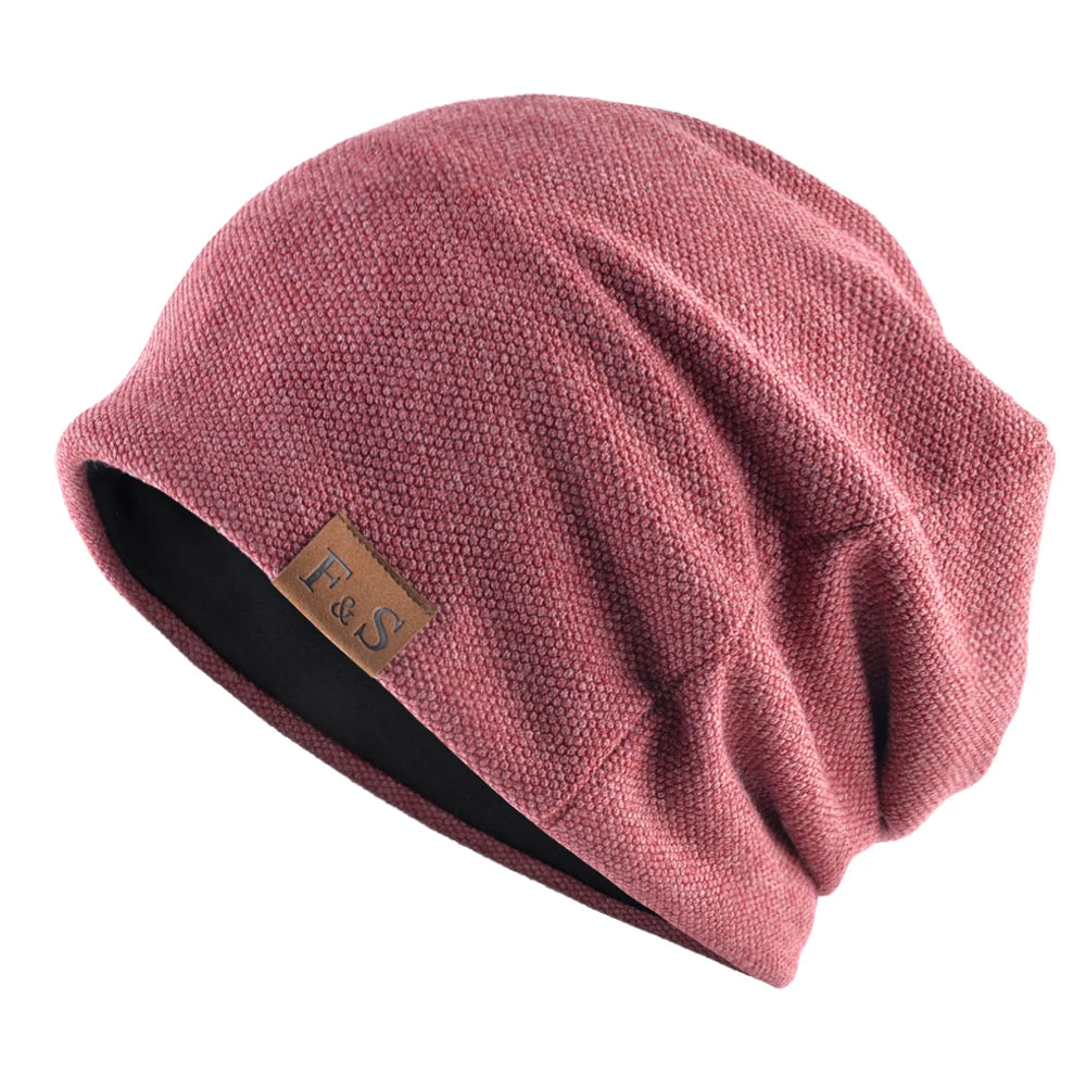 Gorro estilo beanie — leve e respirável para primavera e verão — cor sólida, macio e casual