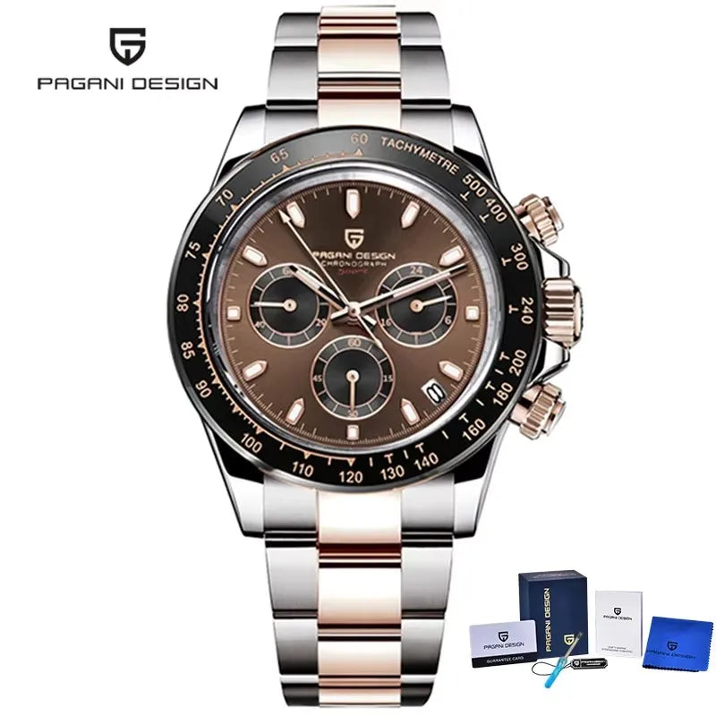 2026 New PAGANI Design Top Brand Men's Sports Quartz Watches Sapphire Stainless Steel Waterproof Chronograph Luxury Reloj Hombre