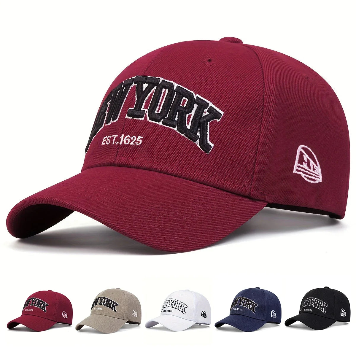 Boné de Beisebol Bordado "New York" – Ajustável, Casual e Esportivo (Golfe)