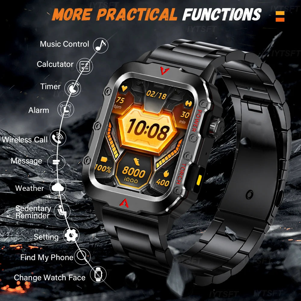 Smartwatch Esportivo G.L Wear 2025 – Chamadas Bluetooth, Lanterna LED e Multifunções