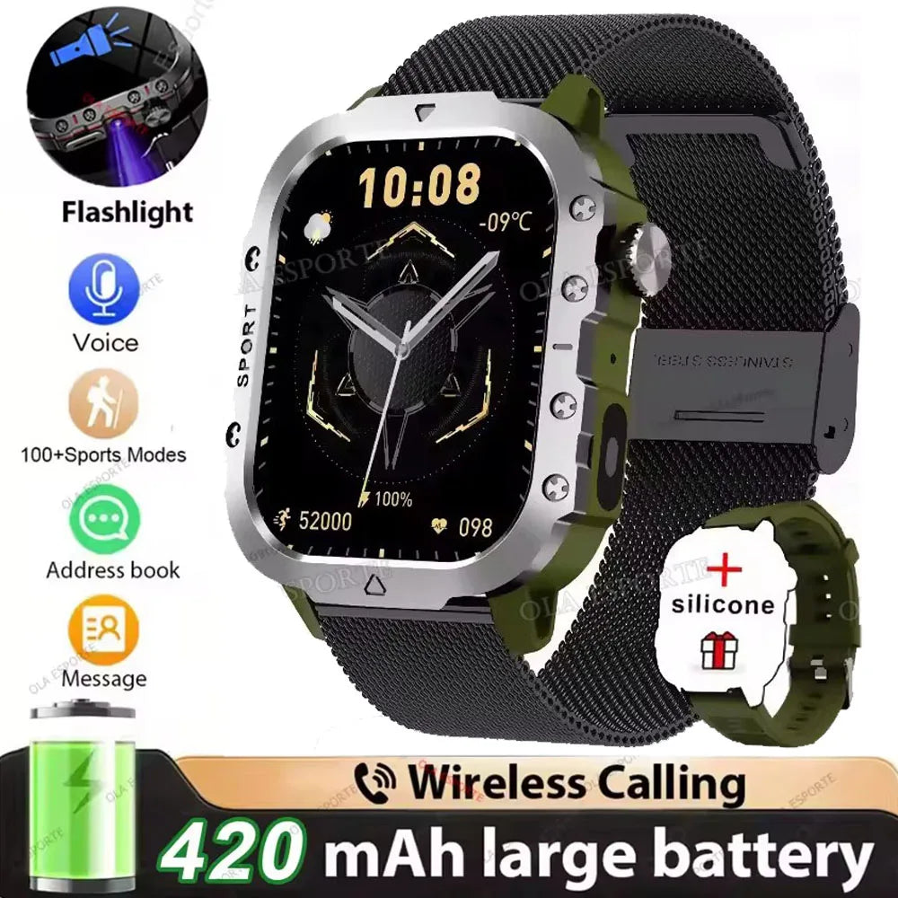 Smartwatch Militar 2026 – IP68, 5ATM, Esportivo, Monitoramento de Saúde e Fitness, Tela de 1,81"
