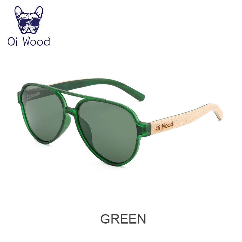 Oi Wood  Óculos de Sol de Madeira – Lentes Polarizadas com Proteção UV400, Alta Qualidade