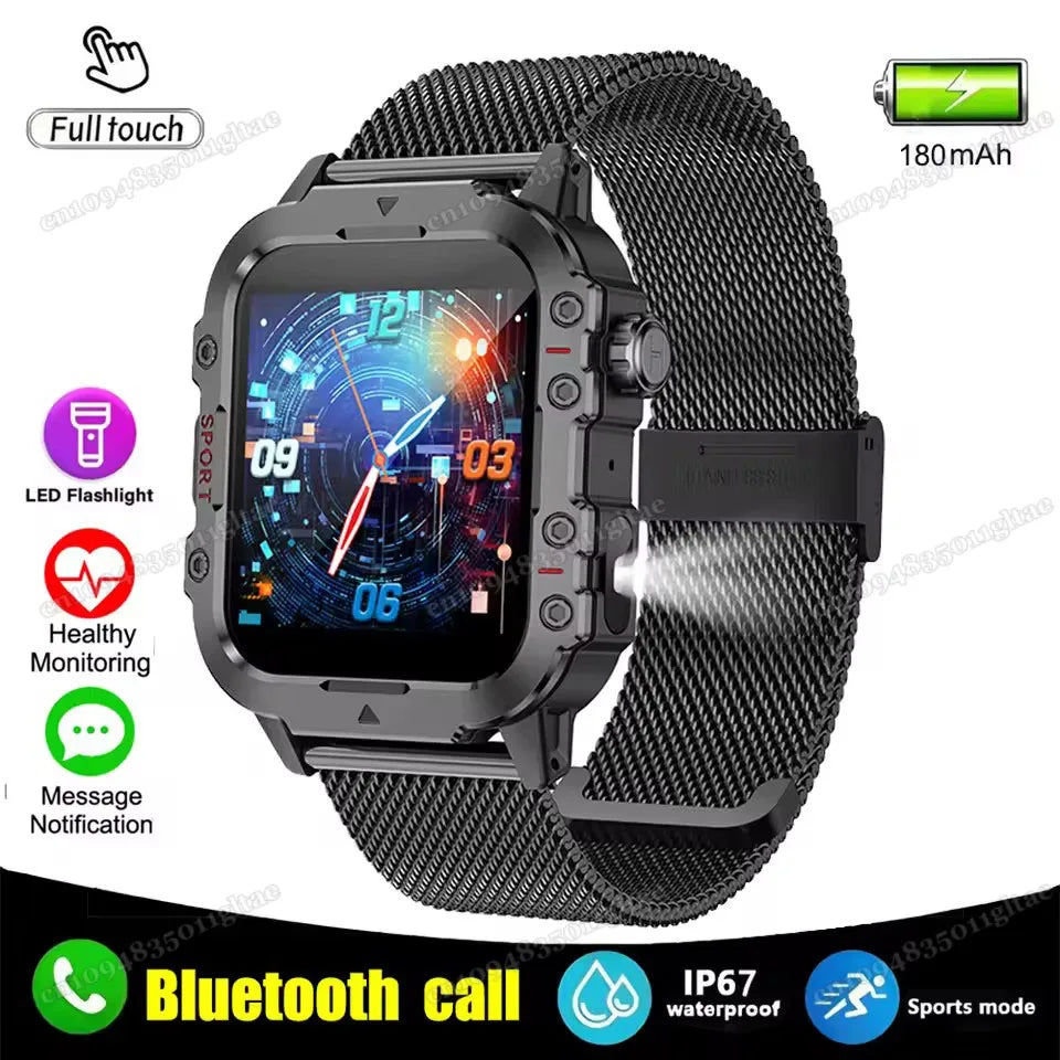 Smartwatch Militar 2026 – IP68, 5ATM, Esportivo, Monitoramento de Saúde e Fitness, Tela de 1,81"