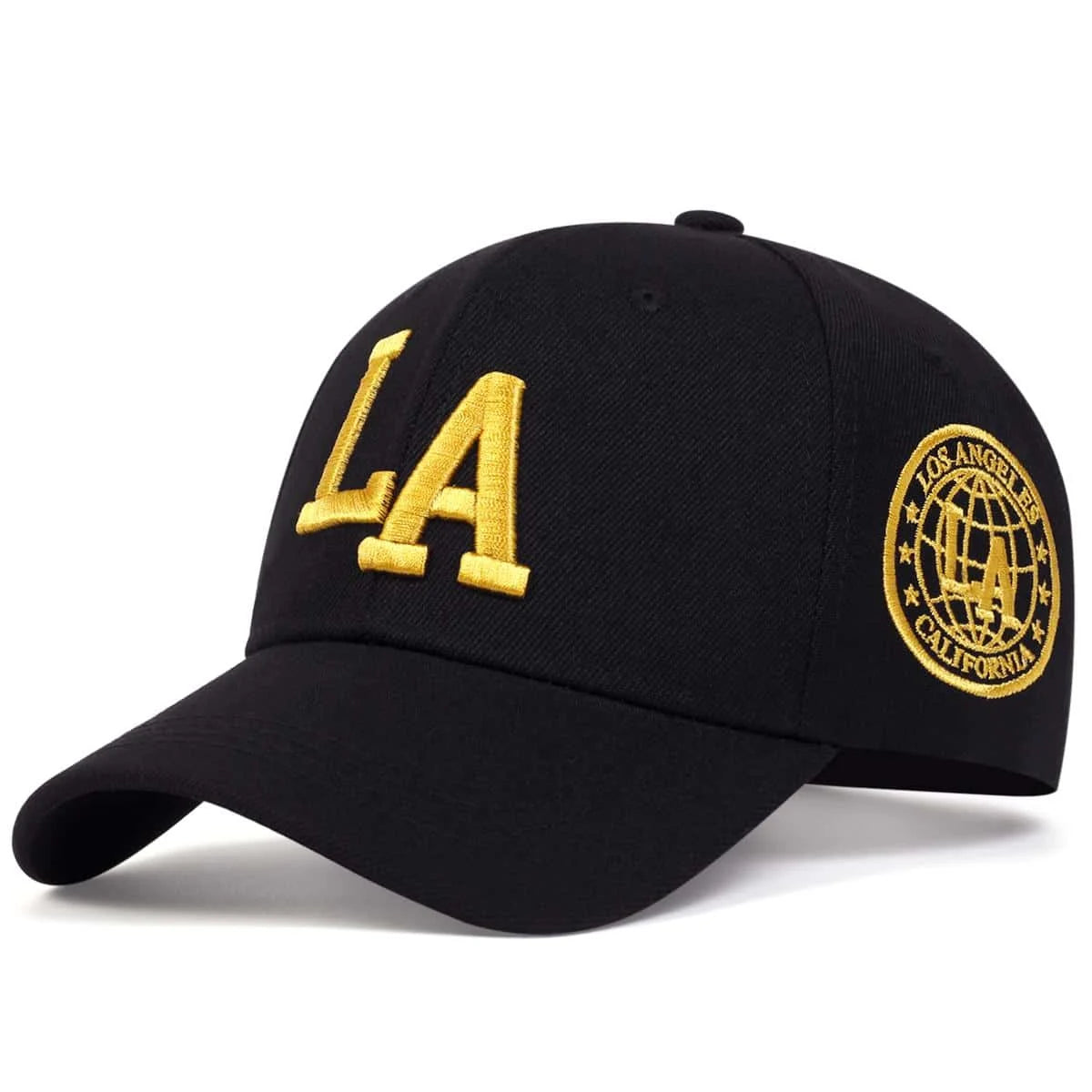 Boné de Beisebol Ajustável Snapback com Bordado "LA"
