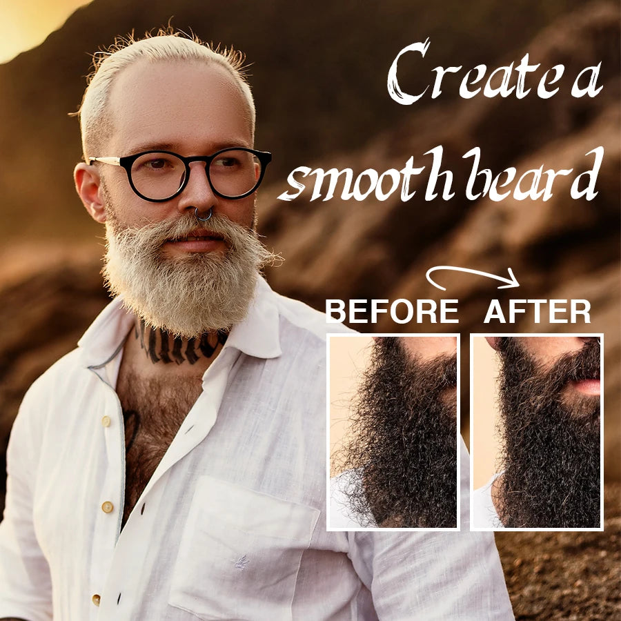 Kit de Cuidados para Crescimento de Barba GOIPLE: Shampoo, Óleo Condicionante, Lavagem de Limpeza Profunda, Bálsamo Hidratante e Produtos para Alinhar os Fios