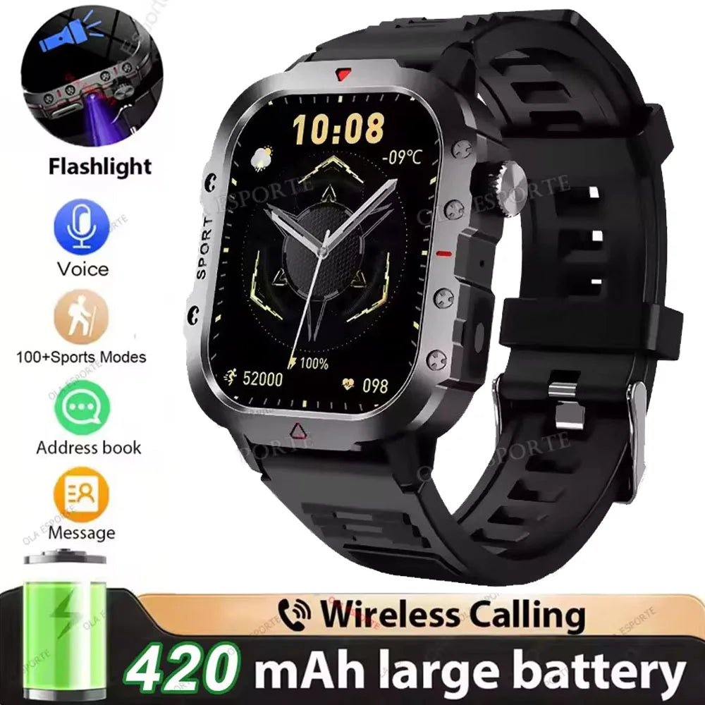 Smartwatch Militar 2026 – IP68, 5ATM, Esportivo, Monitoramento de Saúde e Fitness, Tela de 1,81"