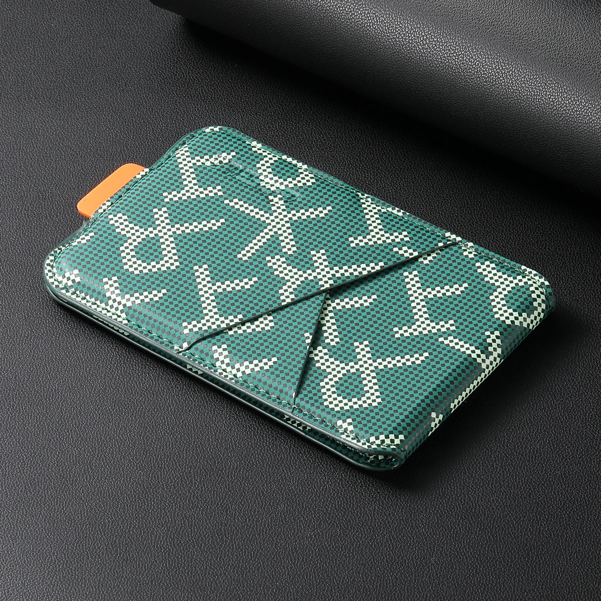 Carteira Magnética de Couro para Celular (Porta-Cartões) compatível com MagSafe para iPhone 17, 16, 15, 14, 13 e 12 (Pro, Max, Plus) – Fixação Magnética Forte