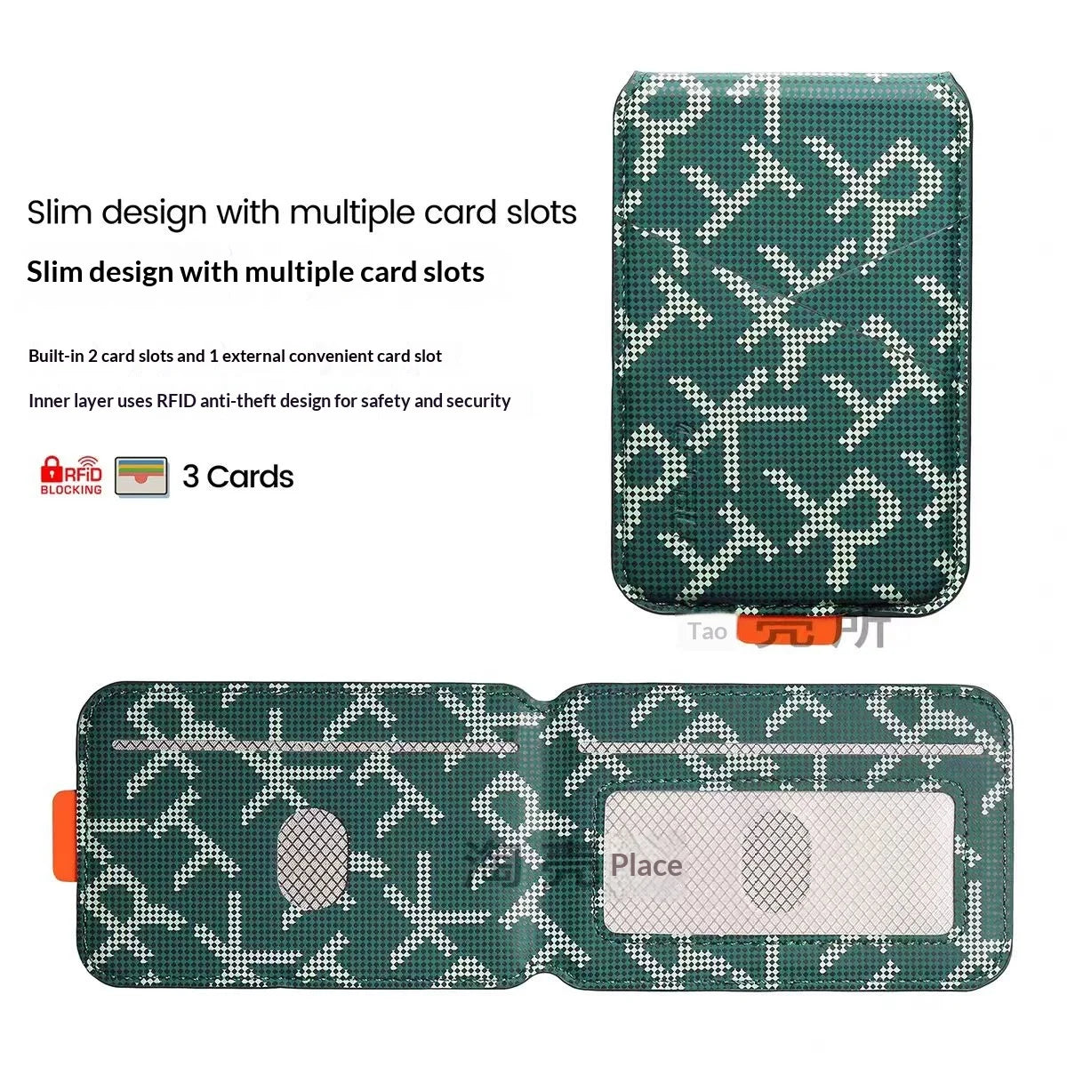 Carteira Magnética de Couro para Celular (Porta-Cartões) compatível com MagSafe para iPhone 17, 16, 15, 14, 13 e 12 (Pro, Max, Plus) – Fixação Magnética Forte