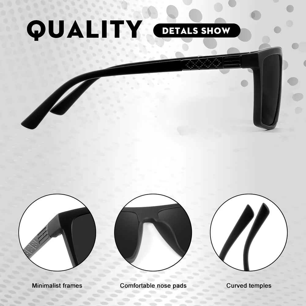 Óculos de Sol Polarizados CRIXALIS  – Estilo Vintage – Lentes Neutras Antirreflexo com Proteção UV400