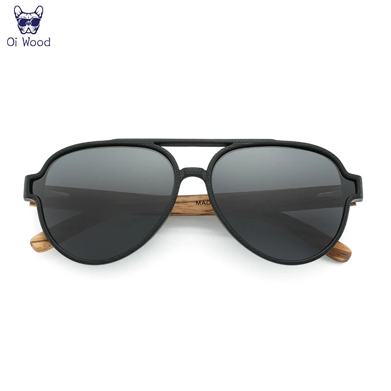 Oi Wood  Óculos de Sol de Madeira – Lentes Polarizadas com Proteção UV400, Alta Qualidade