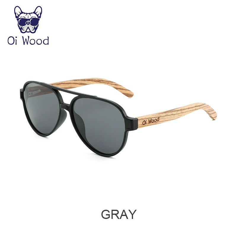 Oi Wood  Óculos de Sol de Madeira – Lentes Polarizadas com Proteção UV400, Alta Qualidade