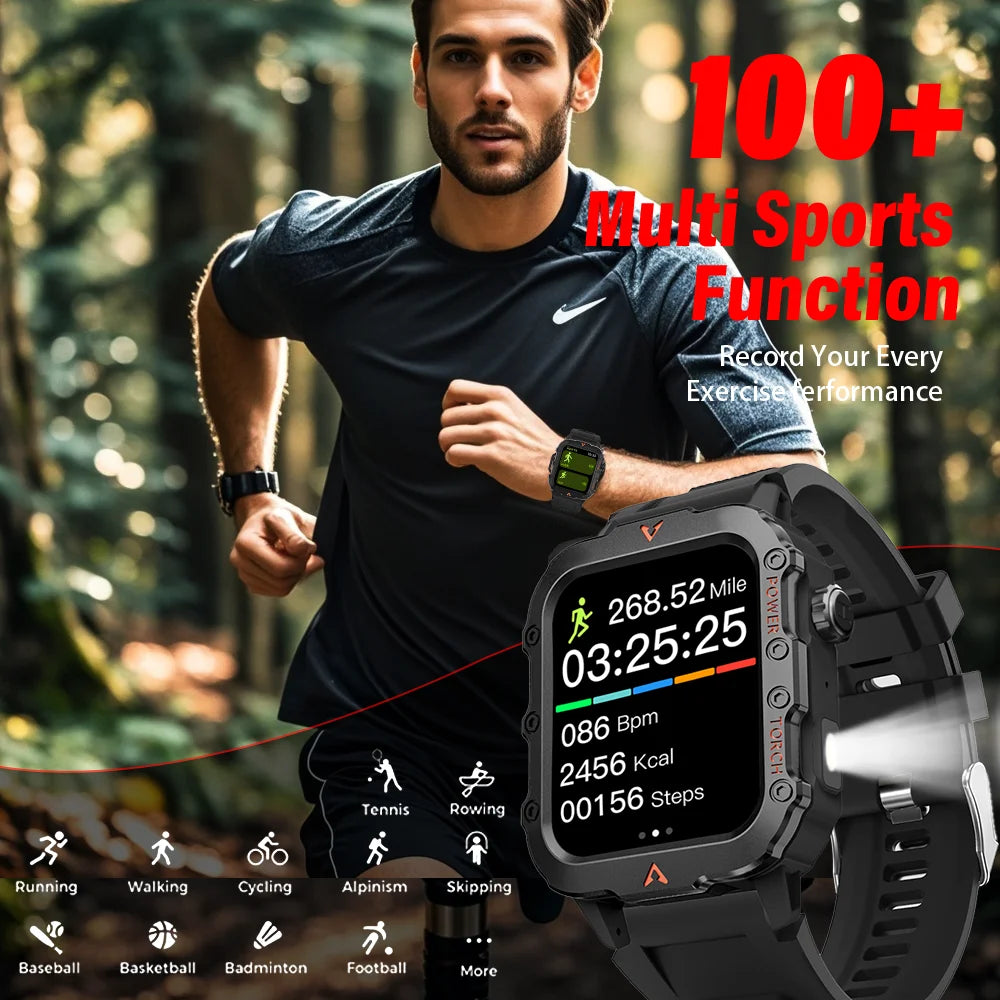 Smartwatch LAXASFIT Q11 GPS, Chamadas, Câmera e Tela HD 1,71 Tracking Fitness Monitor