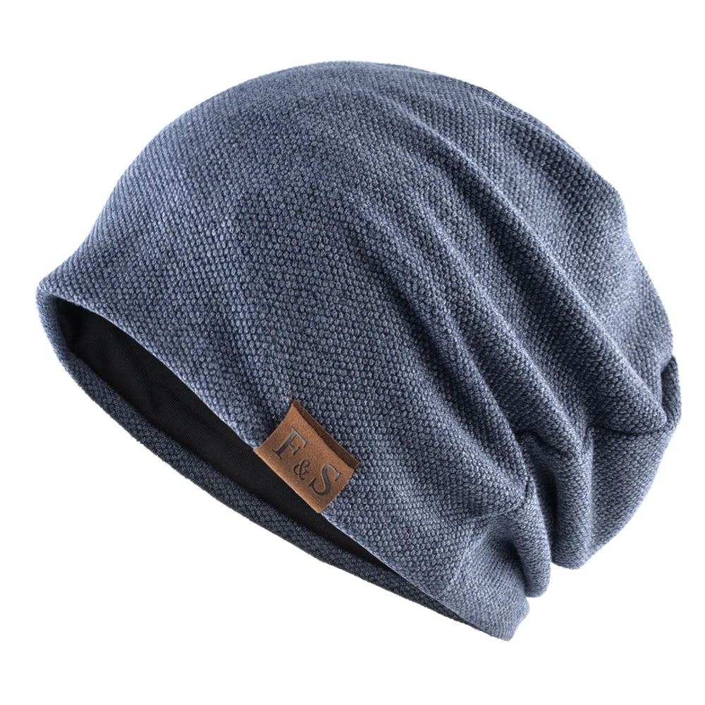 Gorro estilo beanie — leve e respirável para primavera e verão — cor sólida, macio e casual