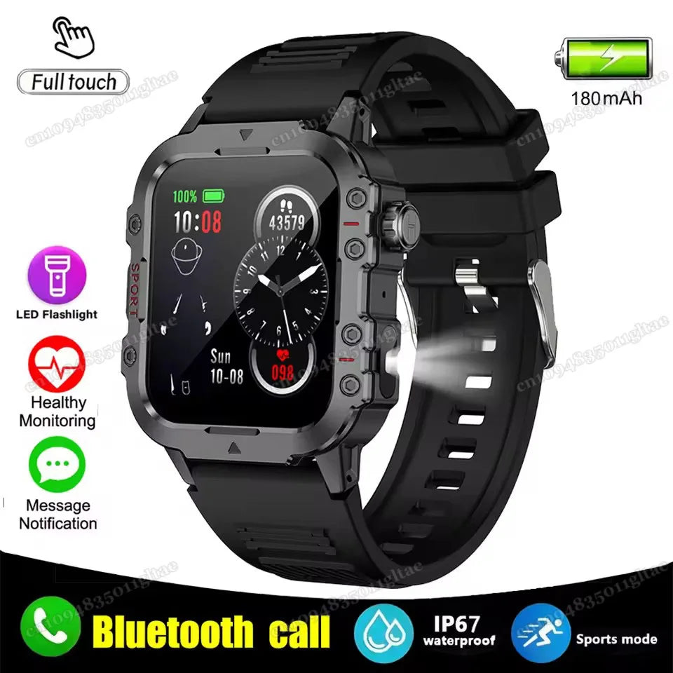 Smartwatch Militar 2026 – IP68, 5ATM, Esportivo, Monitoramento de Saúde e Fitness, Tela de 1,81"