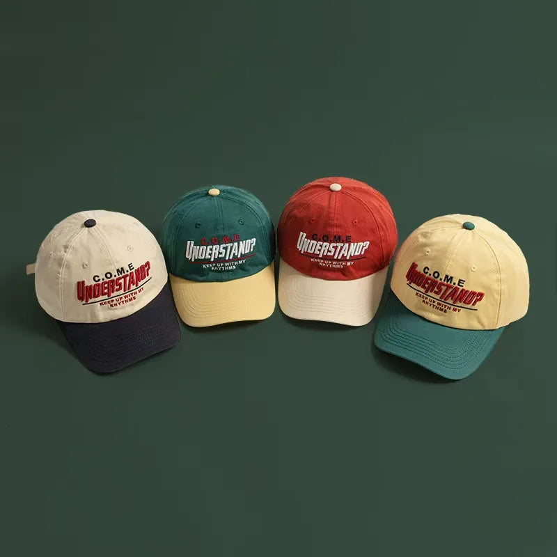 Boné Esportivo de Tamanho Grande – Bordado e Detalhes em Contraste – Estilo Baseball/Hip-hop