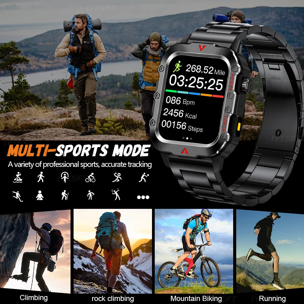 Smartwatch Esportivo G.L Wear 2025 – Chamadas Bluetooth, Lanterna LED e Multifunções