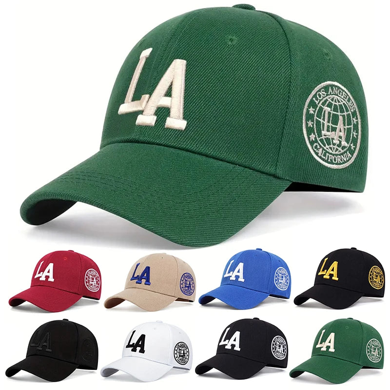 Boné de Beisebol Ajustável Snapback com Bordado "LA"