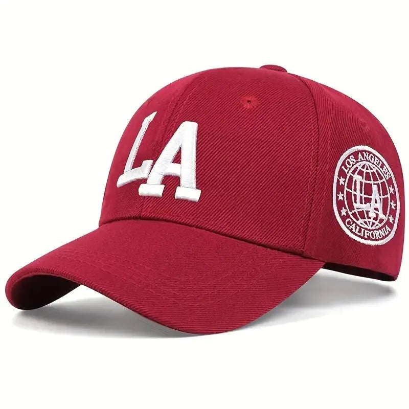 Boné de Beisebol Ajustável Snapback com Bordado "LA"
