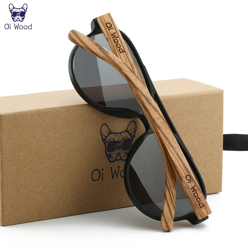 Oi Wood  Óculos de Sol de Madeira – Lentes Polarizadas com Proteção UV400, Alta Qualidade