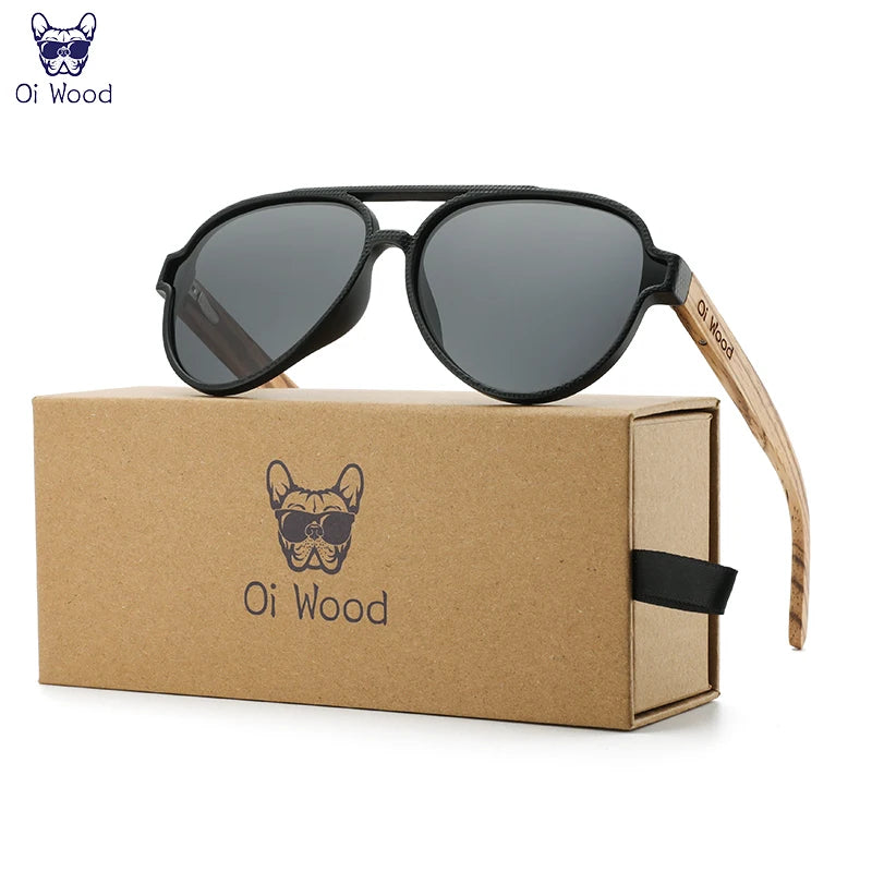 Oi Wood  Óculos de Sol de Madeira – Lentes Polarizadas com Proteção UV400, Alta Qualidade