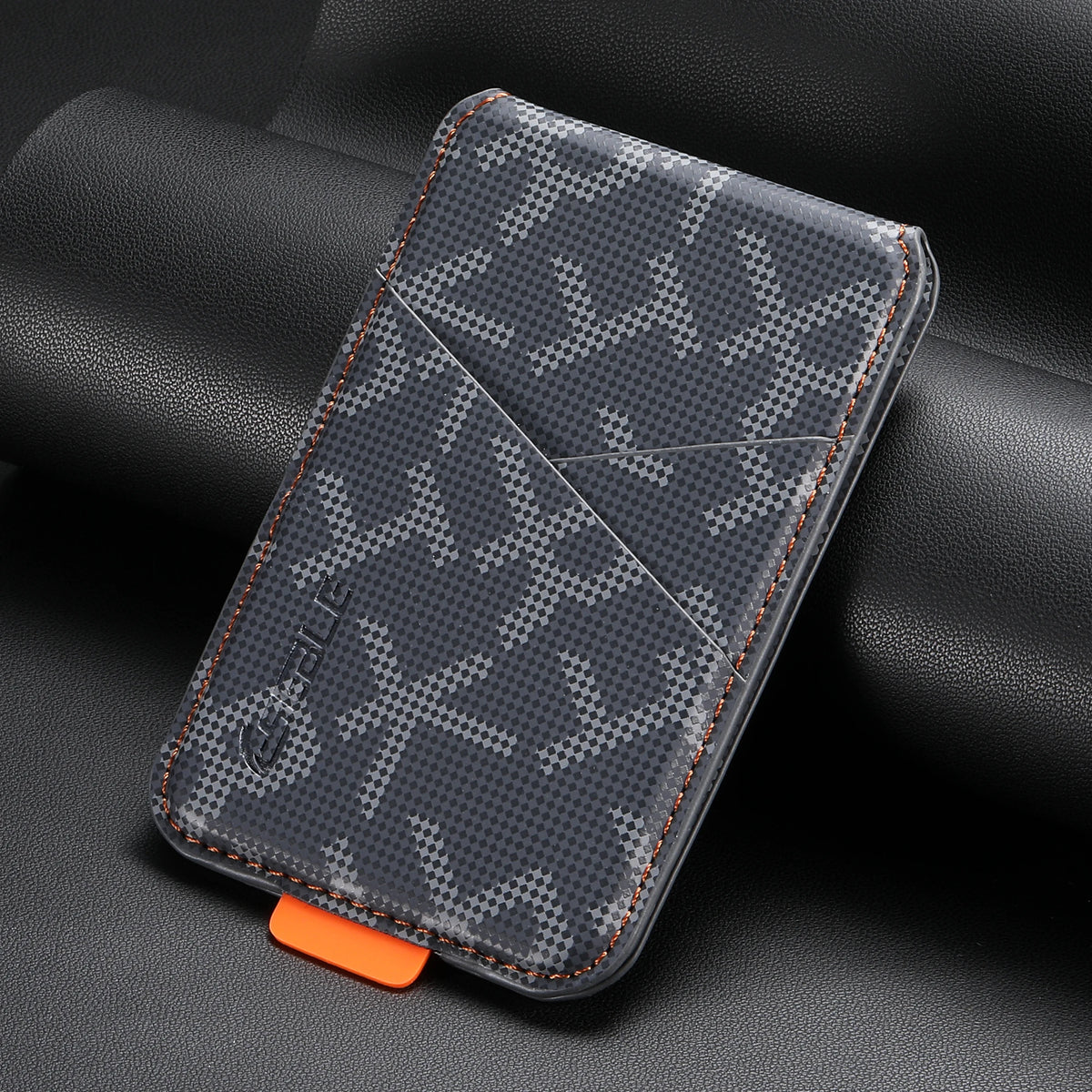 Carteira Magnética de Couro para Celular (Porta-Cartões) compatível com MagSafe para iPhone 17, 16, 15, 14, 13 e 12 (Pro, Max, Plus) – Fixação Magnética Forte
