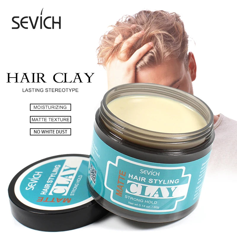 Sevich 80g – Pomada Modeladora em Argila para Homens – Fixação Forte – Acabamento Matte – Creme Modelador e Cera Refrescante
