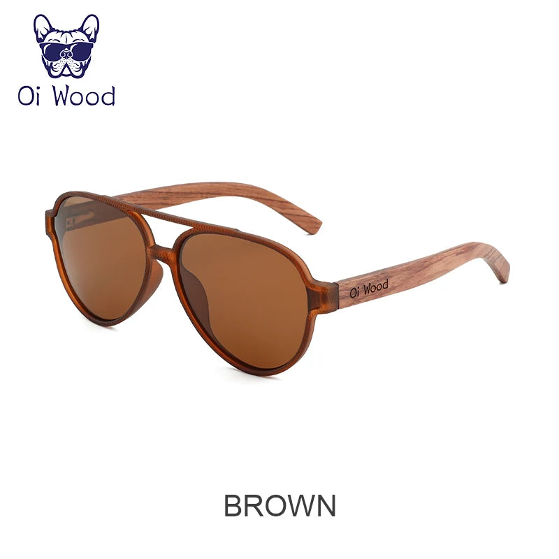 Oi Wood  Óculos de Sol de Madeira – Lentes Polarizadas com Proteção UV400, Alta Qualidade